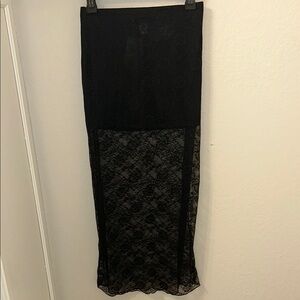 Black Lace Maxi Skirt